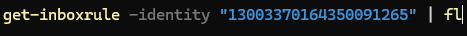Get-InboxRule -identity