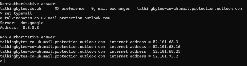 NSLookup_MX_records