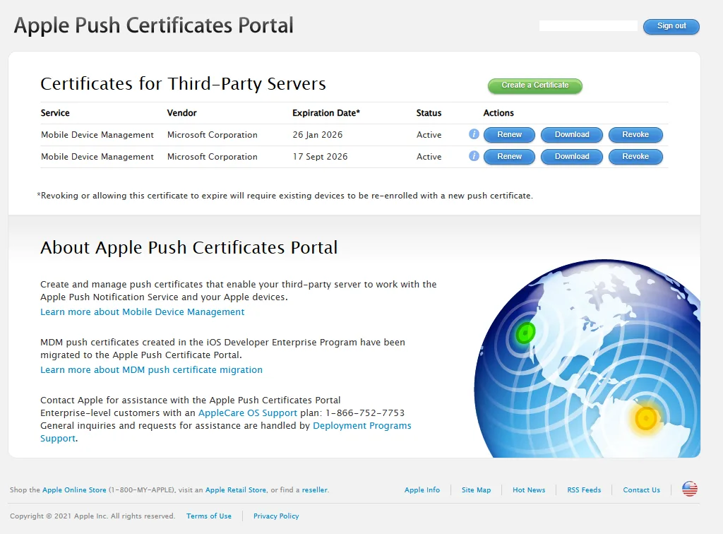 Apple Push Certificates Portal